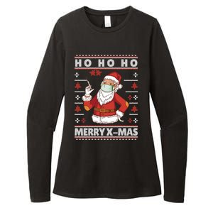 Ho Ho Ho Ugly Xmas Outfit With Doctor Santa Cool Gift Womens CVC Long Sleeve Shirt