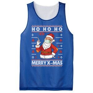 Ho Ho Ho Ugly Xmas Outfit With Doctor Santa Cool Gift Mesh Reversible Basketball Jersey Tank