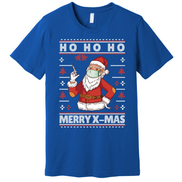 Ho Ho Ho Ugly Xmas Outfit With Doctor Santa Cool Gift Premium T-Shirt