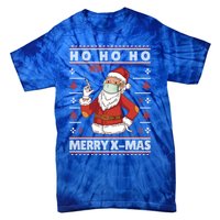 Ho Ho Ho Ugly Xmas Outfit With Doctor Santa Cool Gift Tie-Dye T-Shirt