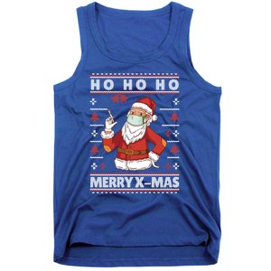 Ho Ho Ho Ugly Xmas Outfit With Doctor Santa Cool Gift Tank Top