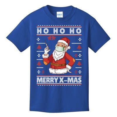 Ho Ho Ho Ugly Xmas Outfit With Doctor Santa Cool Gift Kids T-Shirt