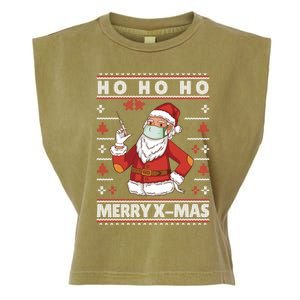 Ho Ho Ho Ugly Xmas Outfit With Doctor Santa Cool Gift Garment-Dyed Women's Muscle Tee