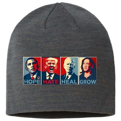 Hope Hate Heal Grow Sustainable Beanie