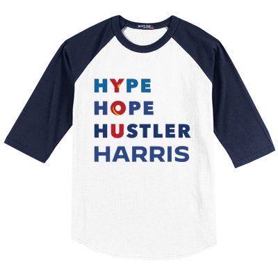 Hype Hope Hustler Harris Kamala 2024 Baseball Sleeve Shirt