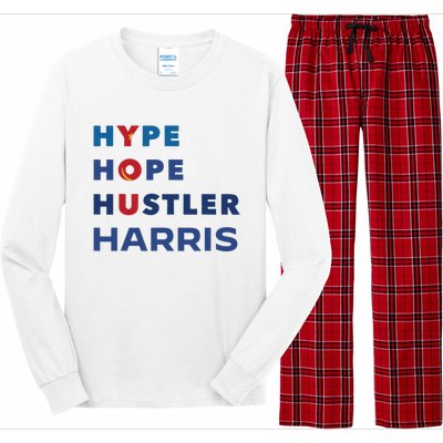 Hype Hope Hustler Harris Kamala 2024 Long Sleeve Pajama Set