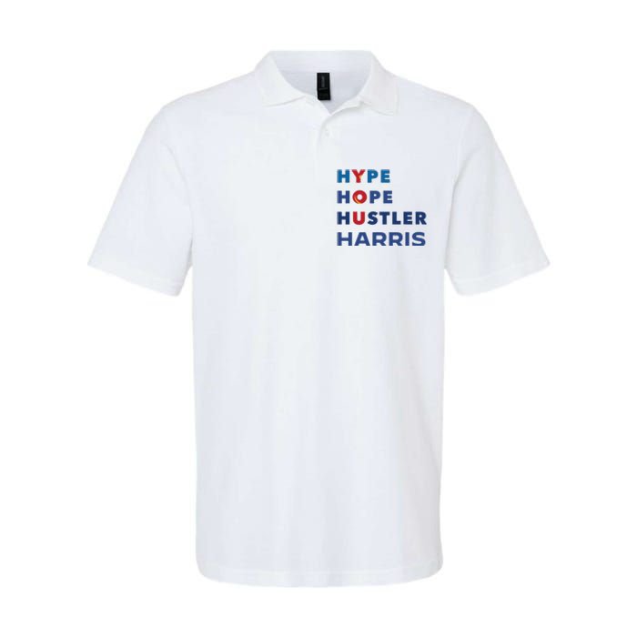 Hype Hope Hustler Harris Kamala 2024 Softstyle Adult Sport Polo