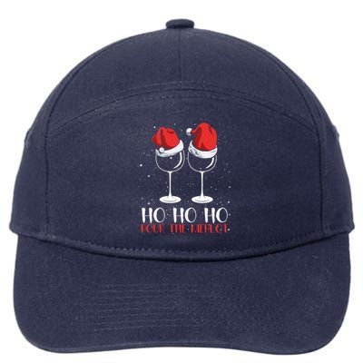 Ho Ho Ho Pour The Merlot Christmas Santa Wine Er Cute Gift 7-Panel Snapback Hat