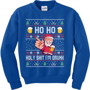 Ho Ho Holy Shit Im Drunk Ugly Christmas Sweater Gift Kids Sweatshirt