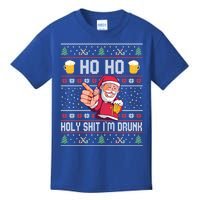 Ho Ho Holy Shit Im Drunk Ugly Christmas Sweater Gift Kids T-Shirt