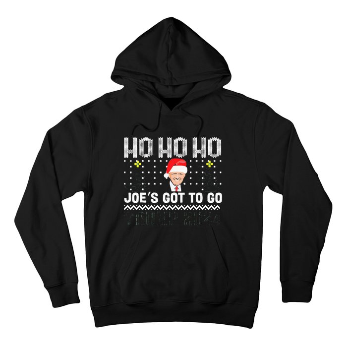 Ho Ho Ho JoeS Got To Go Trump 2024 Ugly Sweater Christmas Hoodie