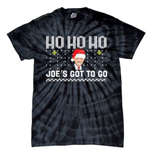 Ho Ho Ho JoeS Got To Go Trump 2024 Ugly Sweater Christmas Tie-Dye T-Shirt