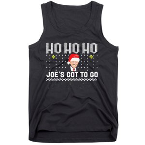 Ho Ho Ho JoeS Got To Go Trump 2024 Ugly Sweater Christmas Tank Top