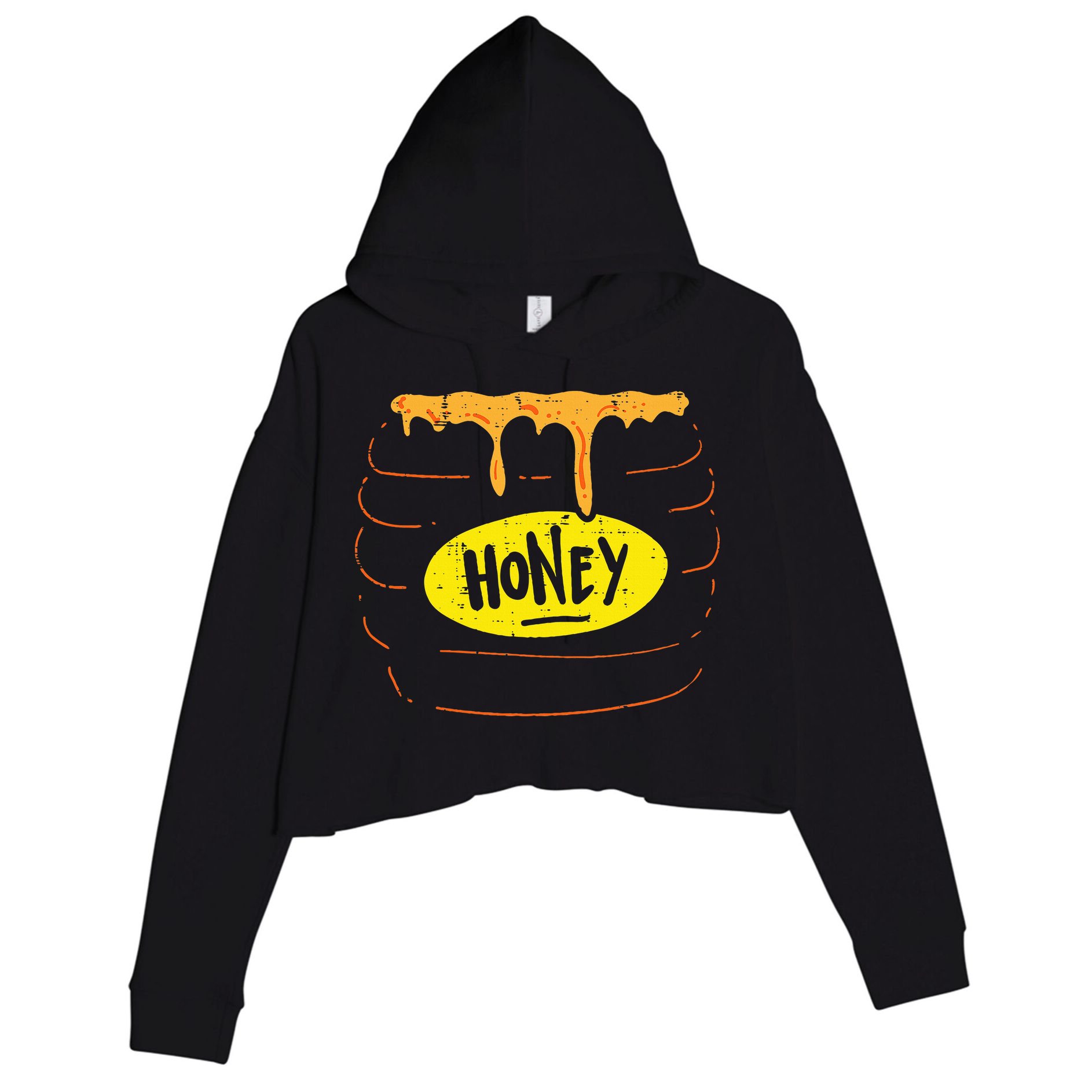 Hilarious Halloween Honey Pot Costume Sweet and Playful Crop Fleece Hoodie