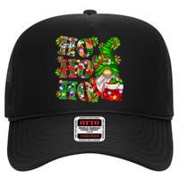 Ho Ho Ho Christmas Gnome Cute X-mas Family Matching Pajama High Crown Mesh Back Trucker Hat