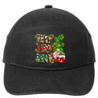 Ho Ho Ho Christmas Gnome Cute X-mas Family Matching Pajama 7-Panel Snapback Hat