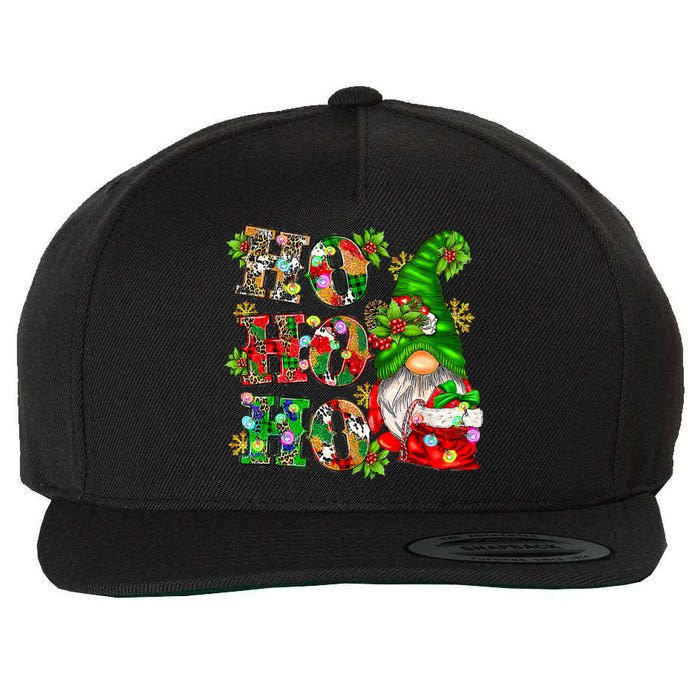 Ho Ho Ho Christmas Gnome Cute X-mas Family Matching Pajama Wool Snapback Cap