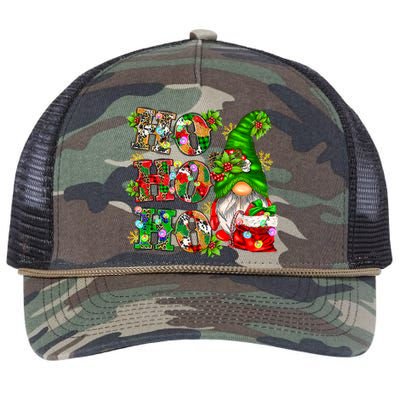 Ho Ho Ho Christmas Gnome Cute X-mas Family Matching Pajama Retro Rope Trucker Hat Cap