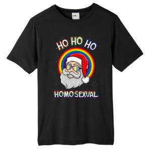 Ho Ho Ho Homosexual Holigays Lgbt Ugly Christmas Sweater Gift Tall Fusion ChromaSoft Performance T-Shirt