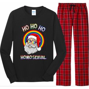 Ho Ho Ho Homosexual Holigays Lgbt Ugly Christmas Sweater Gift Long Sleeve Pajama Set