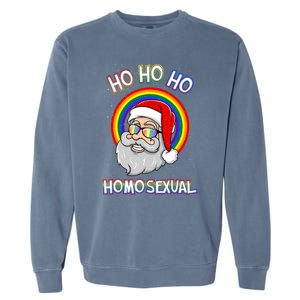 Ho Ho Ho Homosexual Holigays Lgbt Ugly Christmas Sweater Gift Garment-Dyed Sweatshirt