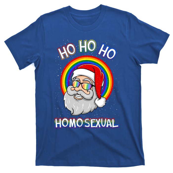 Ho Ho Ho Homosexual Holigays Lgbt Ugly Christmas Sweater Gift T-Shirt