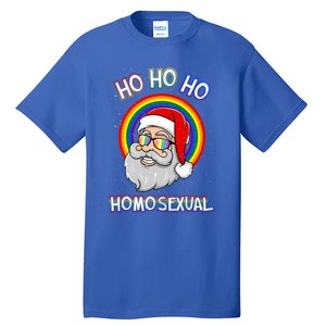 Ho Ho Ho Homosexual Holigays Lgbt Ugly Christmas Sweater Gift Tall T-Shirt