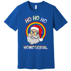 Ho Ho Ho Homosexual Holigays Lgbt Ugly Christmas Sweater Gift Premium T-Shirt