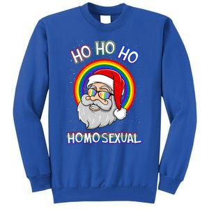 Ho Ho Ho Homosexual Holigays Lgbt Ugly Christmas Sweater Gift Tall Sweatshirt