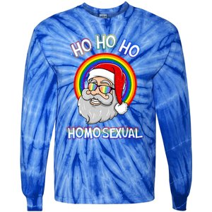 Ho Ho Ho Homosexual Holigays Lgbt Ugly Christmas Sweater Gift Tie-Dye Long Sleeve Shirt