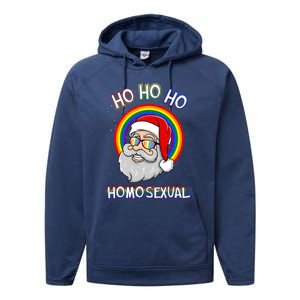 Ho Ho Ho Homosexual Holigays Lgbt Ugly Christmas Sweater Gift Performance Fleece Hoodie