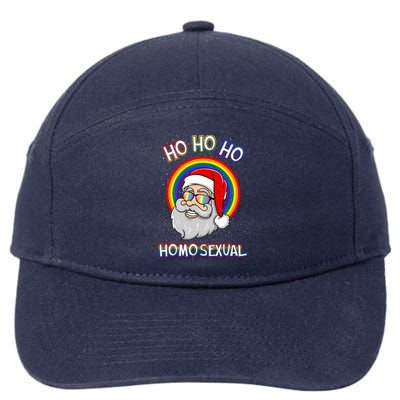 Ho Ho Ho Homosexual Holigays Lgbt Ugly Christmas Sweater Gift 7-Panel Snapback Hat