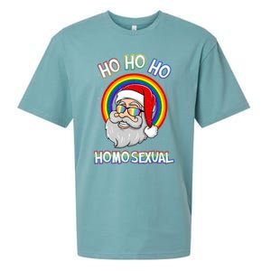 Ho Ho Ho Homosexual Holigays Lgbt Ugly Christmas Sweater Gift Sueded Cloud Jersey T-Shirt