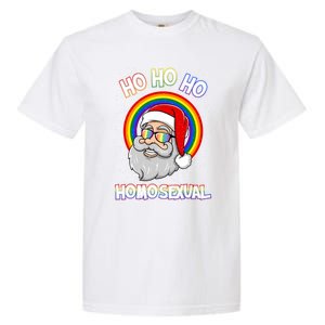 Ho Ho Ho Homosexual Holigays Lgbt Ugly Christmas Sweater Gift Garment-Dyed Heavyweight T-Shirt