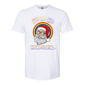 Ho Ho Ho Homosexual Holigays Lgbt Ugly Christmas Sweater Gift Softstyle CVC T-Shirt