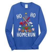 Ho Ho Home Run Baseball Christmas Tree Sports Meaningful Gift Tall Long Sleeve T-Shirt