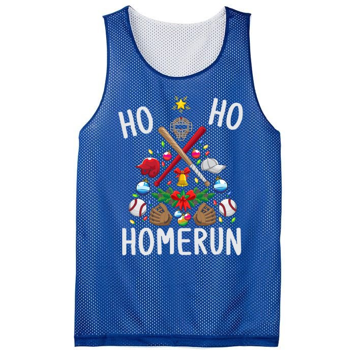 Ho Ho Home Run Baseball Christmas Tree Sports Meaningful Gift Mesh Reversible Basketball Jersey Tank