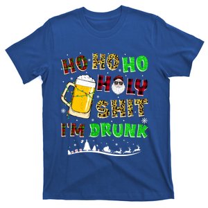 Ho Ho Holy Shit IM Drunk Beer Santa Hat Christmas Xmas Gift T-Shirt