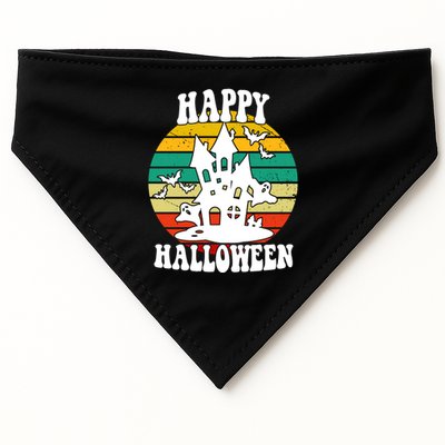 Happy Halloween Hunted House Vintage USA-Made Doggie Bandana