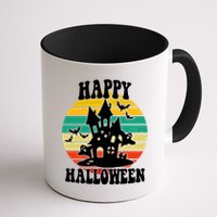 Happy Halloween Hunted House Vintage Mug