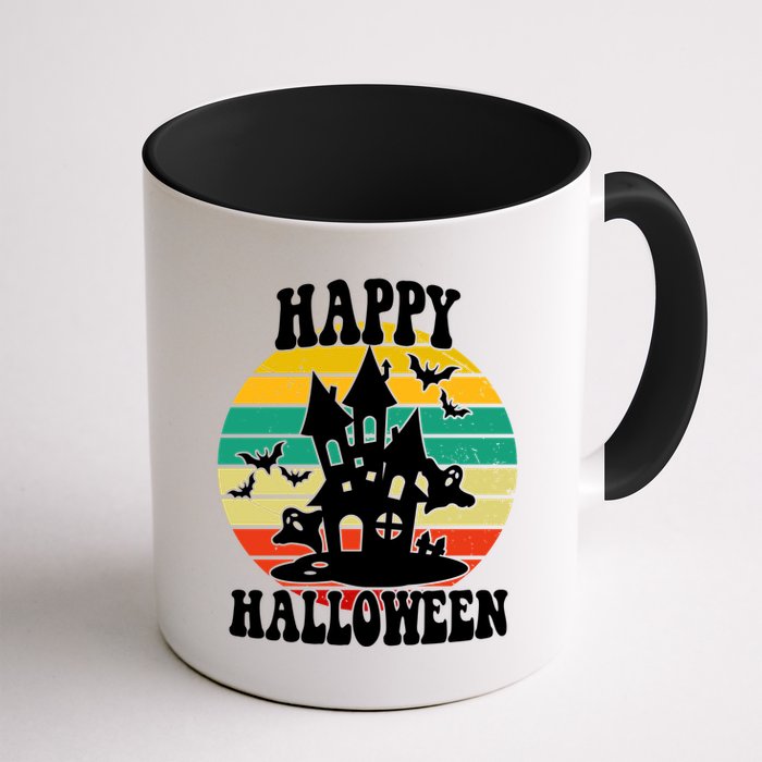 Happy Halloween Hunted House Vintage Mug