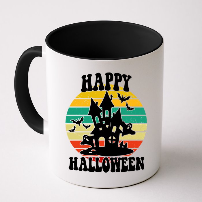 Happy Halloween Hunted House Vintage Mug