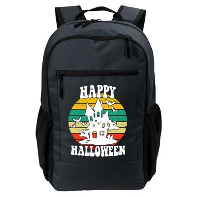 Happy Halloween Hunted House Vintage Backpack