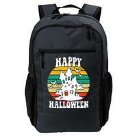 Happy Halloween Hunted House Vintage Daily Commute Backpack