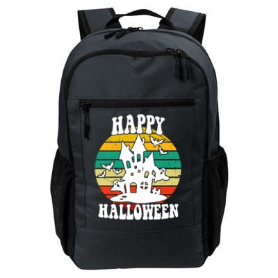 Happy Halloween Hunted House Vintage Daily Commute Backpack