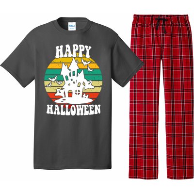 Happy Halloween Hunted House Vintage Pajama Set