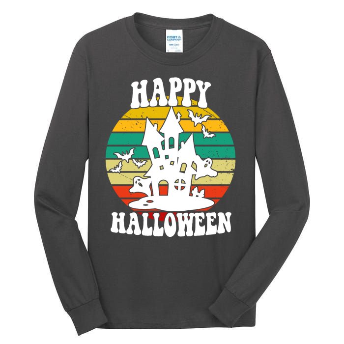 Happy Halloween Hunted House Vintage Tall Long Sleeve T-Shirt