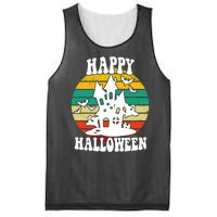 Happy Halloween Hunted House Vintage Mesh Reversible Basketball Jersey Tank