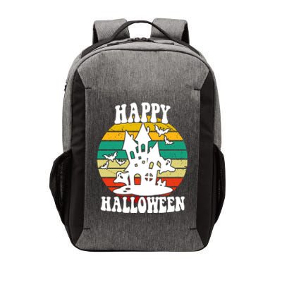 Happy Halloween Hunted House Vintage Vector Backpack