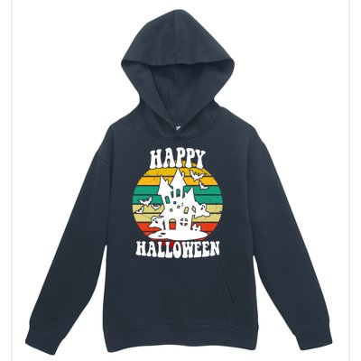 Happy Halloween Hunted House Vintage Urban Pullover Hoodie